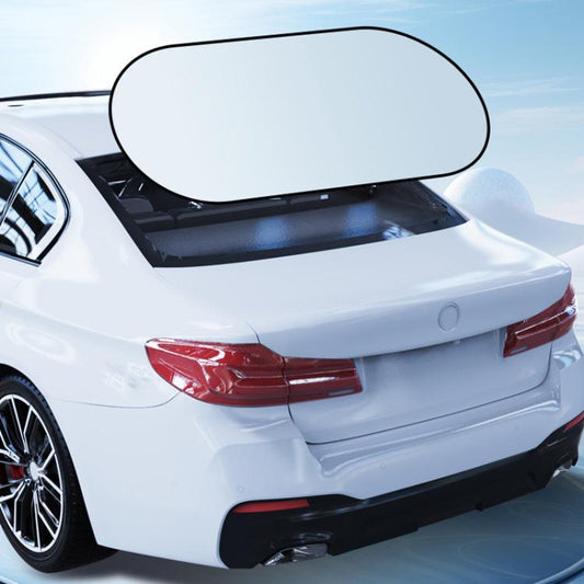 Titanium Silver Car Rear Window Sunshade Heat Insulating Shield with Suction Cup Mounted