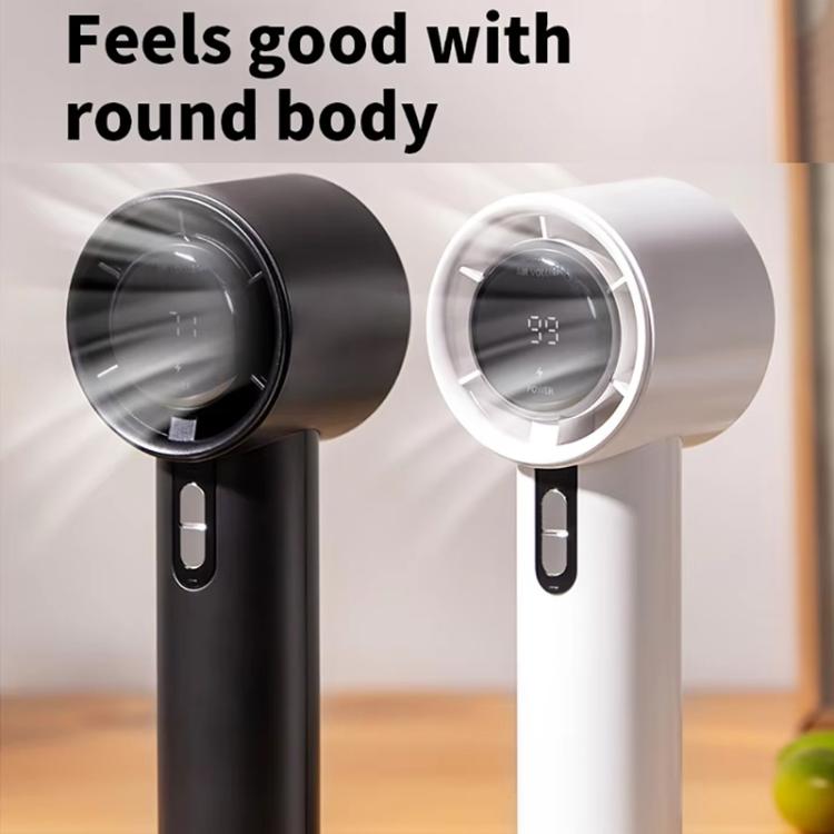 100-gear 1200mAh High Speed Handheld Fan Bladeless Mini Digital Display Small Fan, 1200mAh