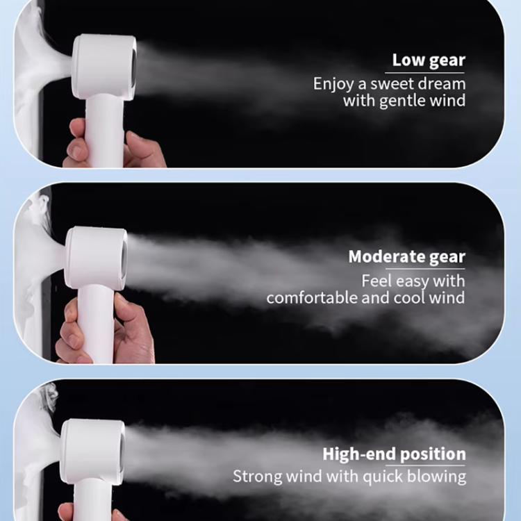 100-gear 1200mAh High Speed Handheld Fan Bladeless Mini Digital Display Small Fan, 1200mAh