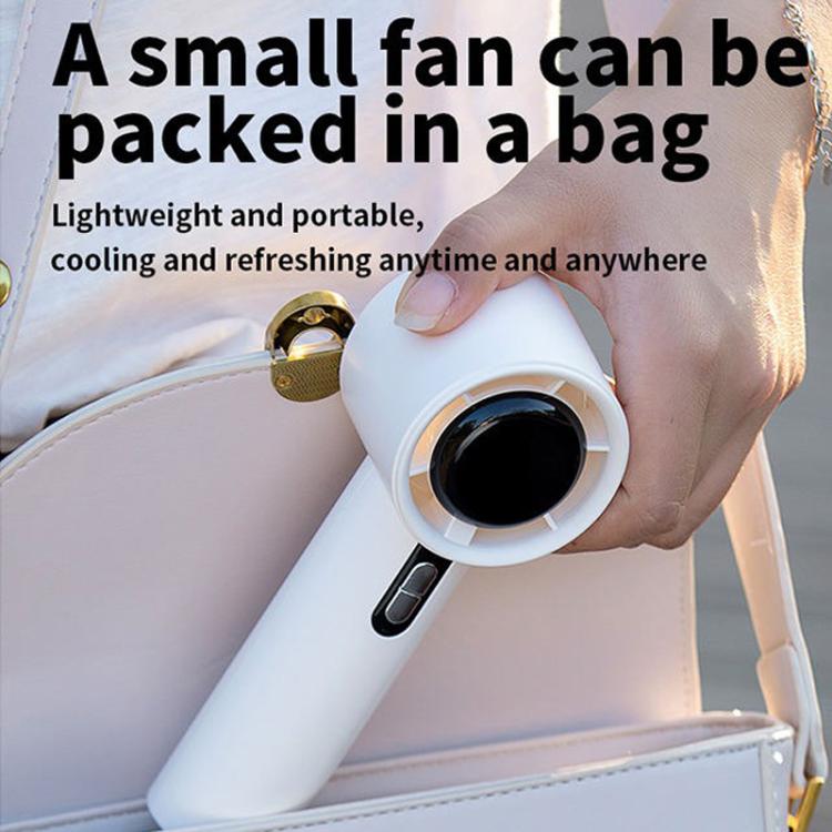 100-gear 1200mAh High Speed Handheld Fan Bladeless Mini Digital Display Small Fan, 1200mAh