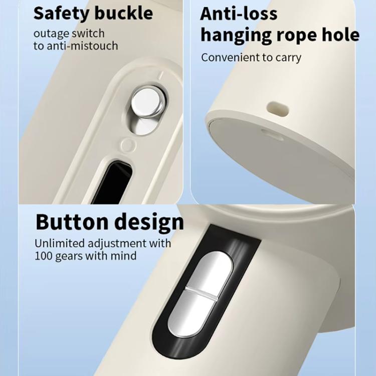 100-gear High Speed Handheld Fan Bladeless Mini Digital Display Small Fan