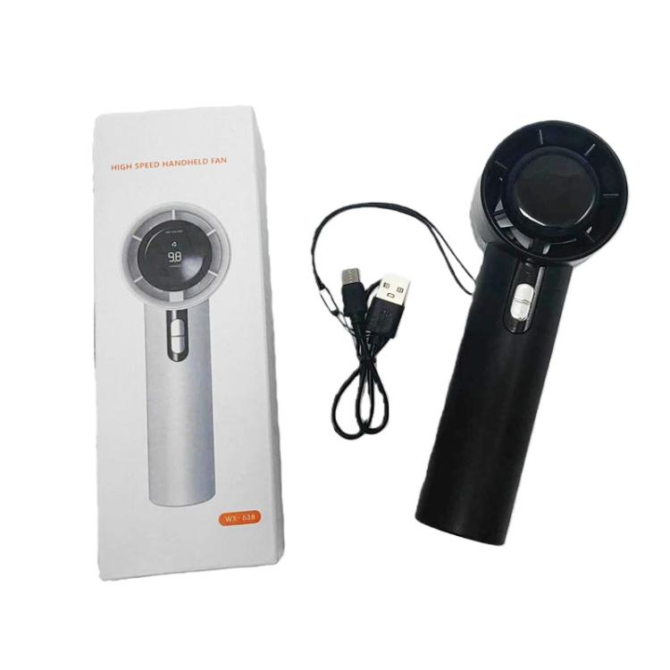100-gear 1200mAh High Speed Handheld Fan Bladeless Mini Digital Display Small Fan, 1200mAh