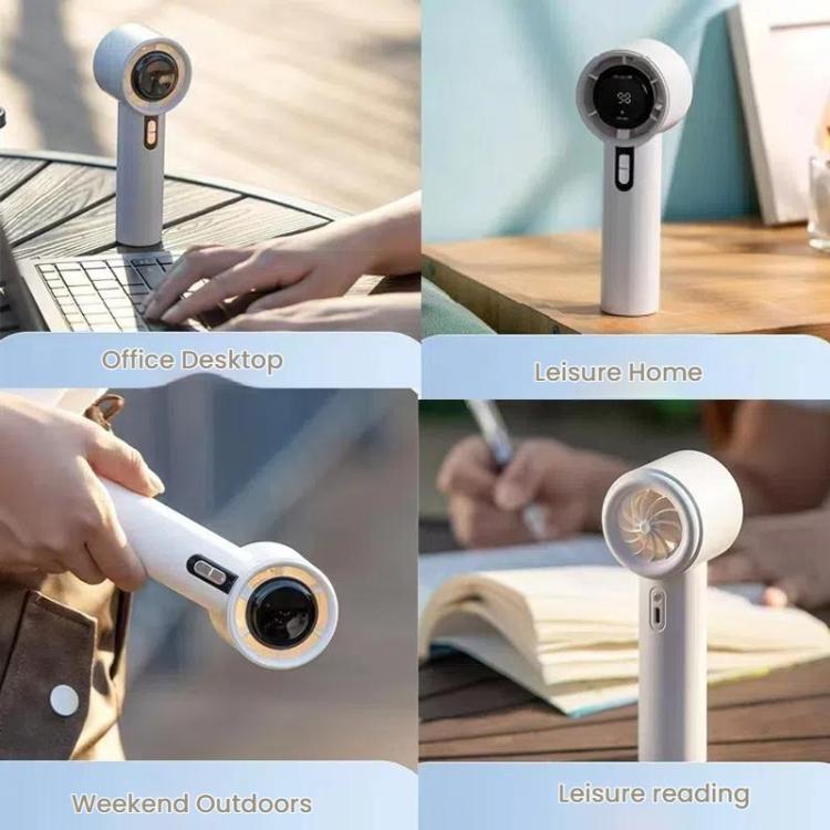 100-gear High Speed Handheld Fan Bladeless Mini Digital Display Small Fan