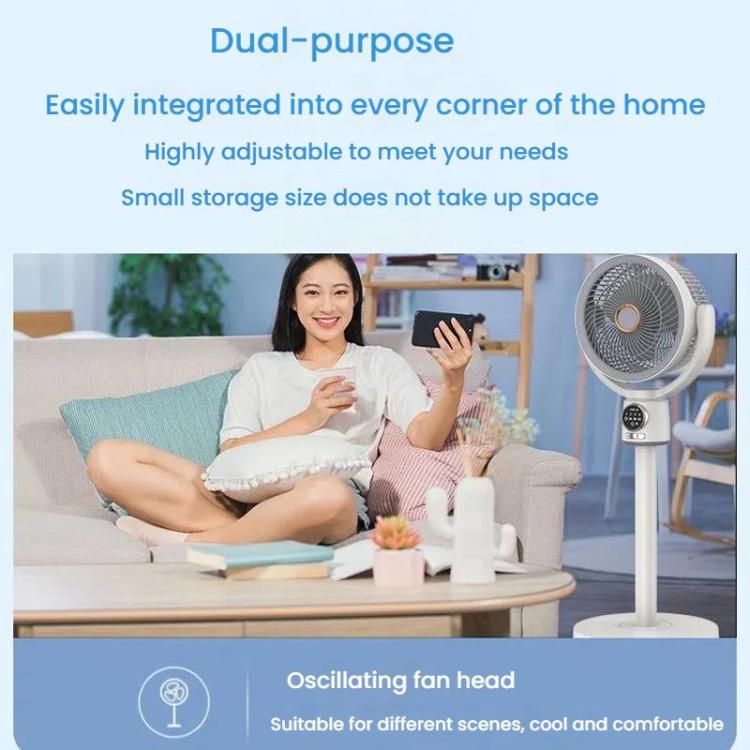Air Circulation Fan Turbo Light Convection Standing Fan Remote Control Timer Floor Fan