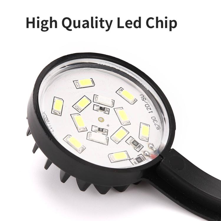 5W Blue White Aquarium LED Clip Light with 12 LEDs USB Powered Mini Fish Tank Light for Aquatic Plants, Water Grass & Small Tanks