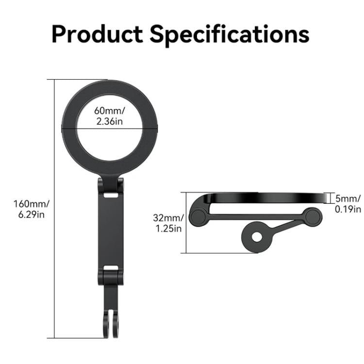 TELESIN Mobile Phone Magnetic Stand Two Claw Adapter Compatible with Chest Strap, Backpack Clip, Neck Mount