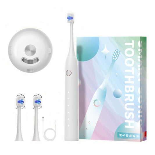 Rechargeable Sonic Electric Toothbrush for Adults with Custom Mode, Antibacterial Brush Heads, Smart Timer