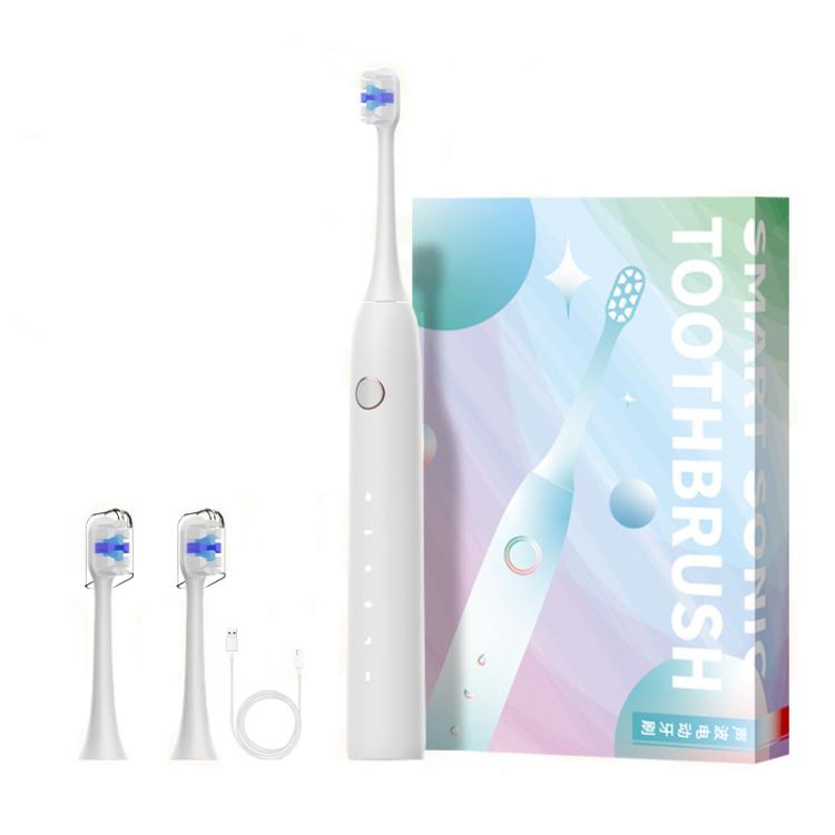 Rechargeable Sonic Electric Toothbrush for Adults with Custom Mode, Antibacterial Brush Heads, Smart Timer