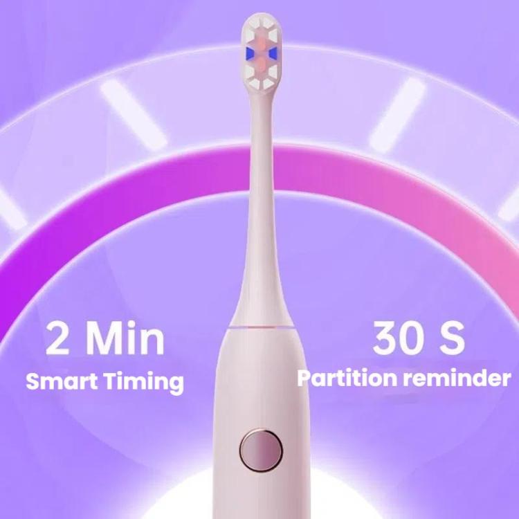 Rechargeable Sonic Electric Toothbrush for Adults with Custom Mode, Antibacterial Brush Heads, Smart Timer