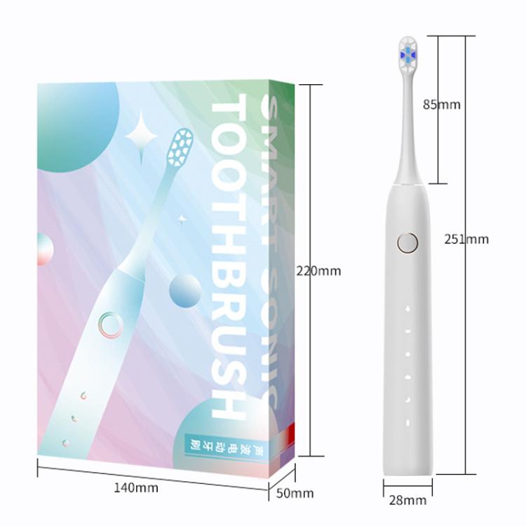 Rechargeable Sonic Electric Toothbrush for Adults with Custom Mode, Antibacterial Brush Heads, Smart Timer