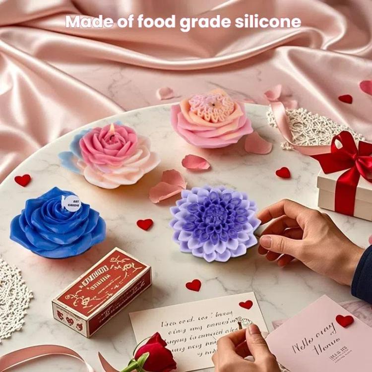 Candle Silicone Mold DIY Floral Aromatherapy Handmade Plaster Casting Mold