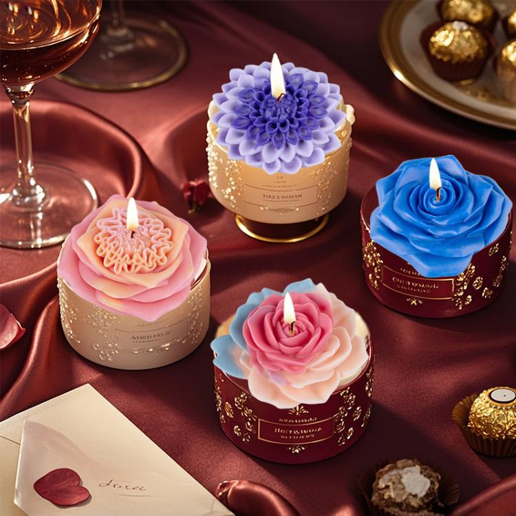 Candle Silicone Mold DIY Floral Aromatherapy Handmade Plaster Casting Mold