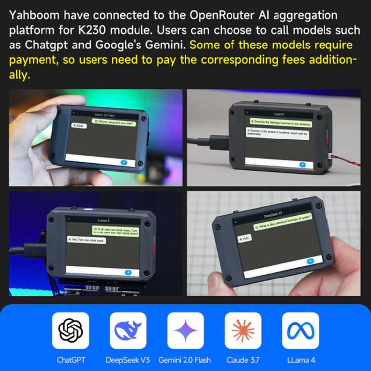 Yahboom K230 Vision Module With 2.4-Inch HD Touch Screen 32G TF Card