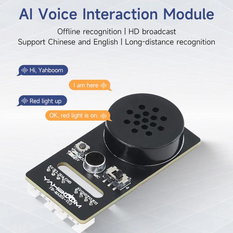 Yahboom Intelligent Voice Interaction Module Supports Custom Command Words CI1302 Chip