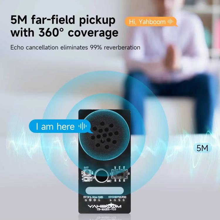 Yahboom Intelligent Voice Interaction Module Supports Custom Command Words CI1302 Chip