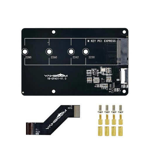 Yahboom PCIe To M.2 Adapter Expansion Board For Raspberry Pi 5 NVMe Expansion Board