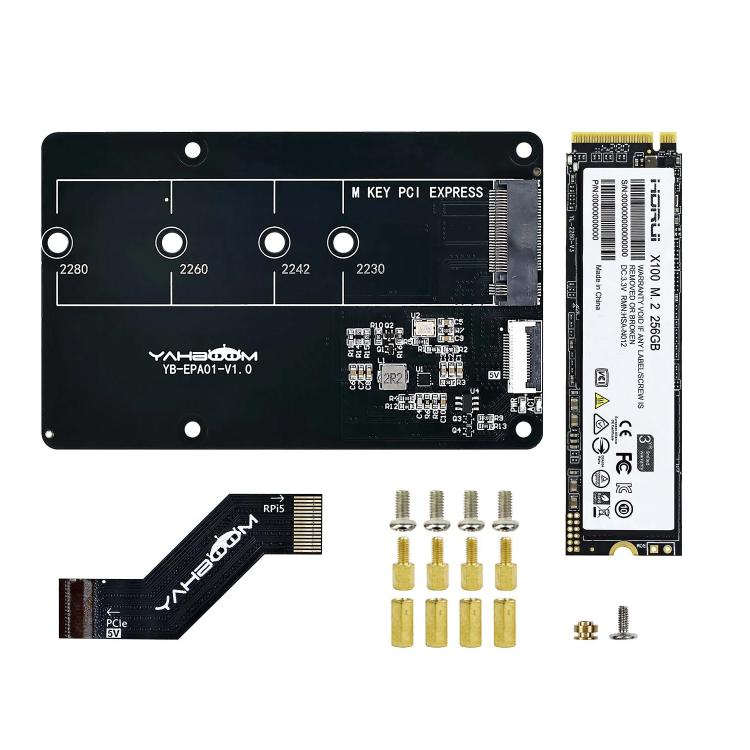Yahboom PCIe To M.2 Adapter Expansion Board For Raspberry Pi 5 NVMe Expansion Board