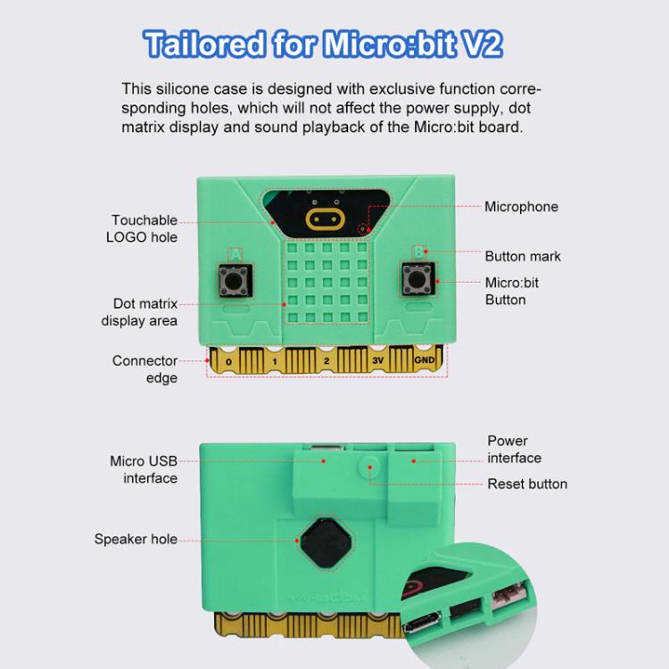 Yahboom For Micro:bit V1.5/ V2 Board Silicone Case Protective Shell