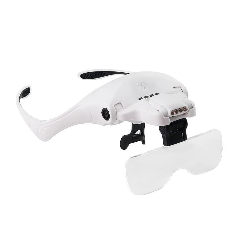 USB Charging LED Light Touch Switch Mechanical Repair Head Mounted Magnifier