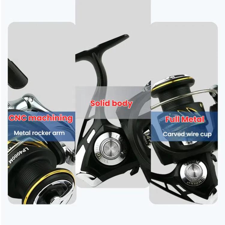 Zero-Gap Metal Spinning Fishing Reel 5.2:1 High-Speed Gear Ratio
