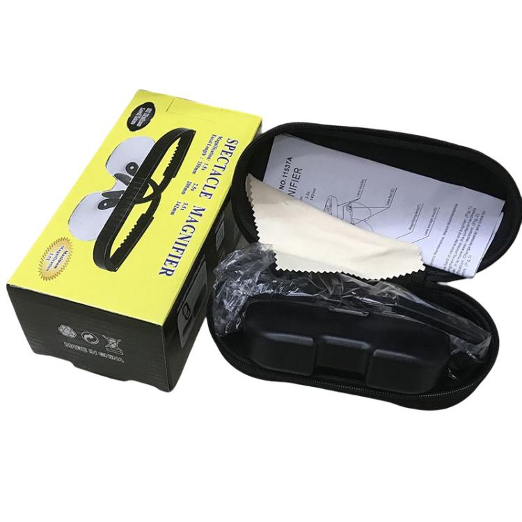 1.5/2.5/3.5X Eyeglass-style Magnifying Glass Head-mounted Magnifying Glass for Carving Repair Work