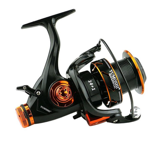 Dual Brake Long Cast Fishing Reel with Metal Spool 5.2:1 Gear Ratio