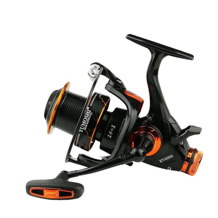 Dual Brake Long Cast Fishing Reel with Metal Spool 5.2:1 Gear Ratio