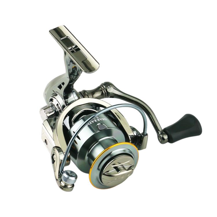 Seamless Saltwater Spinning Fishing Reel Full Metal Spool 5.2:1 Gear Ratio