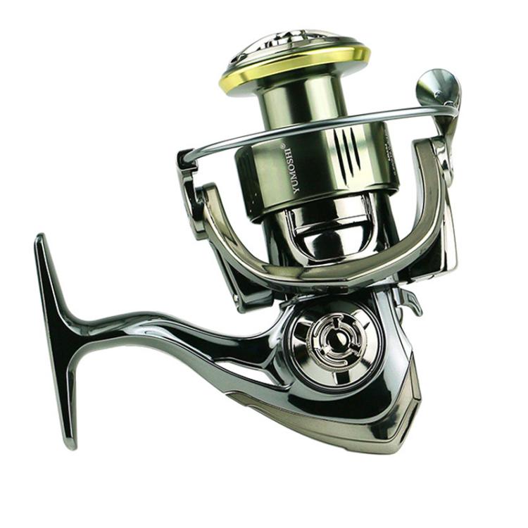 Dual Handle Zero-Gap Spinning Reel Balanced Anti-Shake Design, 5.2:1 Gear Ratio
