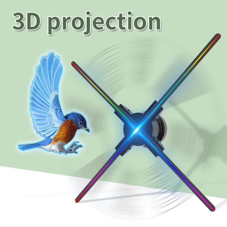 60cm 3D Holographic Fan with 1600x720 Resolution & 720 LEDs  WiFi/APP DIY Content Control