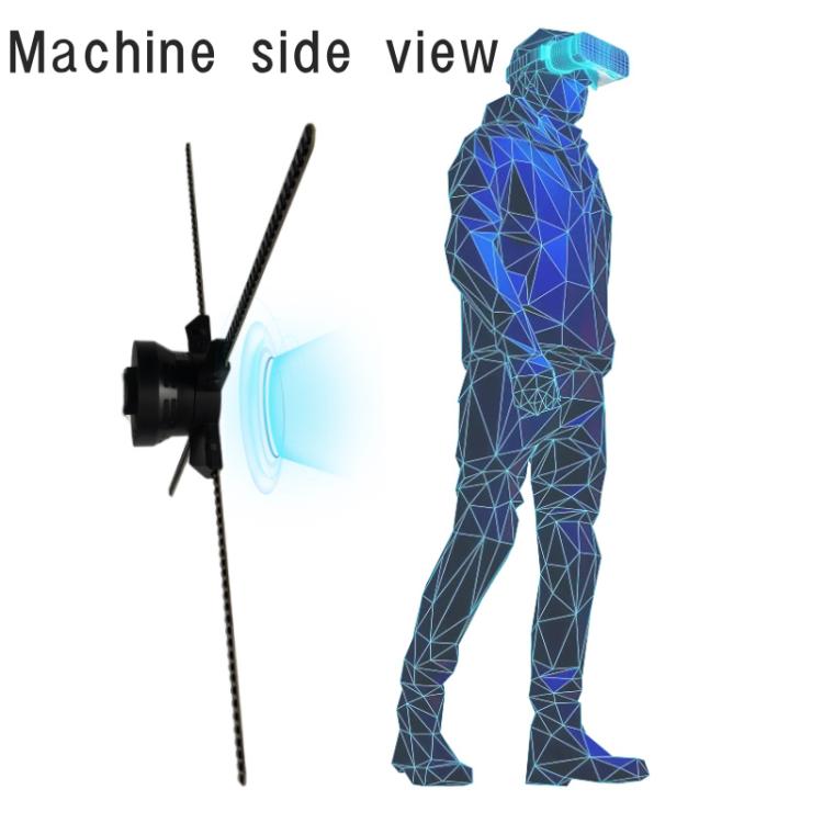 60cm 3D Holographic Fan with 1600x720 Resolution & 720 LEDs  WiFi/APP DIY Content Control
