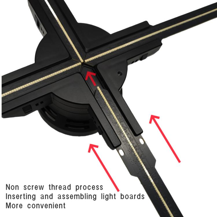 60cm 3D Holographic Fan with 1600x720 Resolution & 720 LEDs  WiFi/APP DIY Content Control