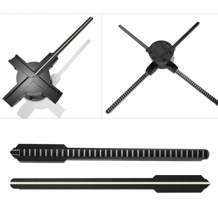 60cm 3D Holographic Fan with 1600x720 Resolution & 720 LEDs  WiFi/APP DIY Content Control
