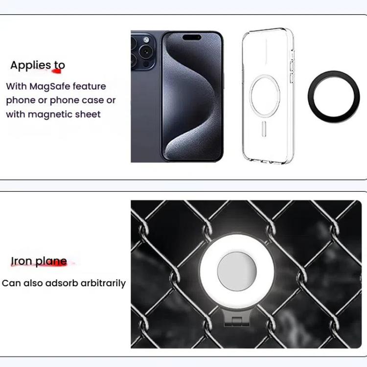 HEPAIL AC74 Magsafe Magnetic Smartphone Light Portable Handheld Selfie Light