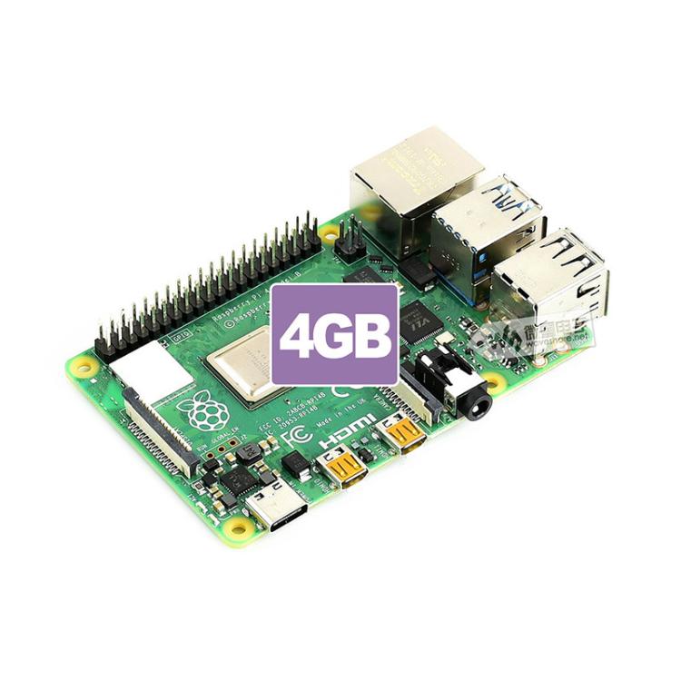 BCM2711B0 64-Bit Quad-Core 4K Dual Mini HDMI For DIY, IoT, Python Development, Waveshare For Raspberry Pi 4 Model 4GB, Waveshare For Raspberry Pi 4 Model B 8GB