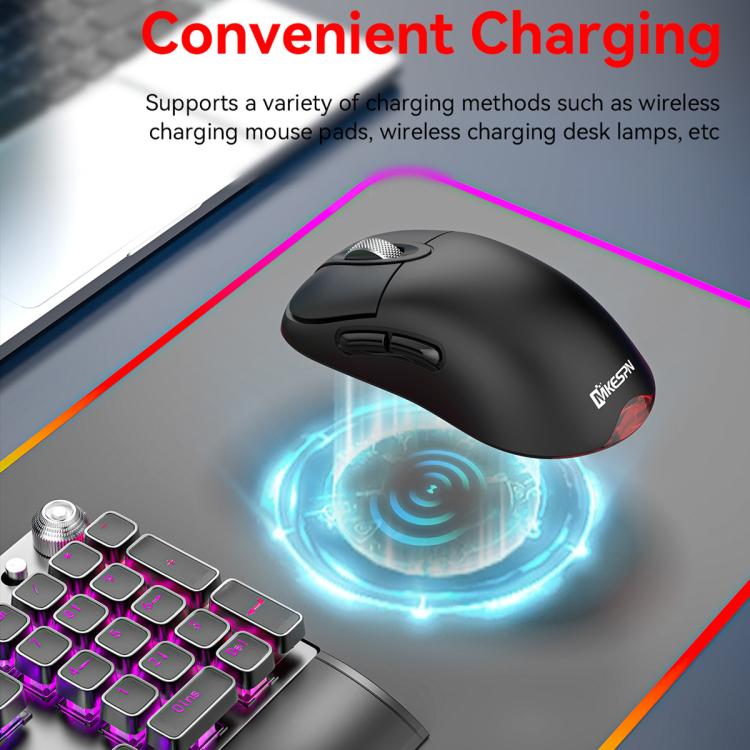 Tri-Mode Wireless Gaming Mouse 24000 DPI, 6 RGB Lighting Modes, Rechargeable, Macro Programmable