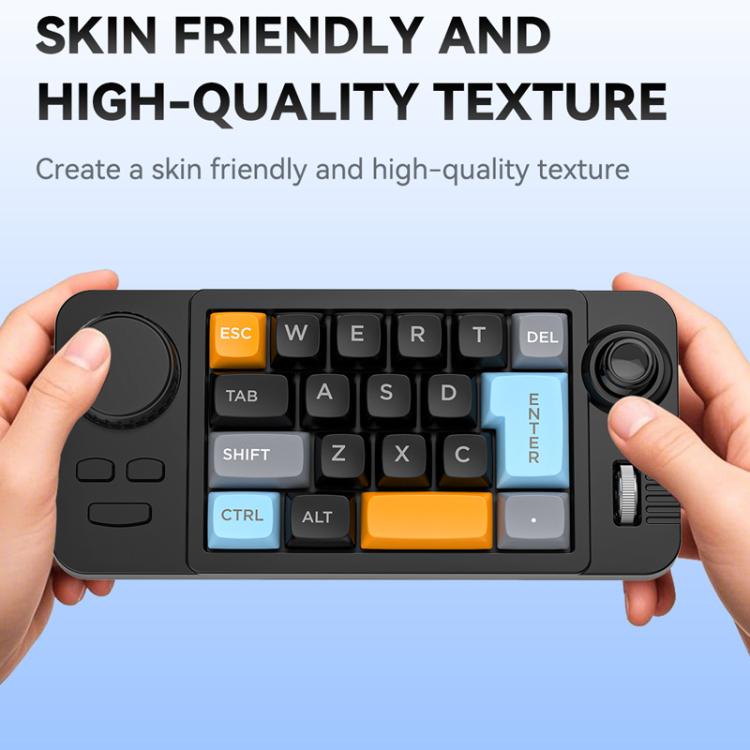 MKESPN  19-Key USB-C Wired Gaming Keyboard Macro Programmable Hot-Swappable Design with Control Knob & Joystick Scroll Wheel
