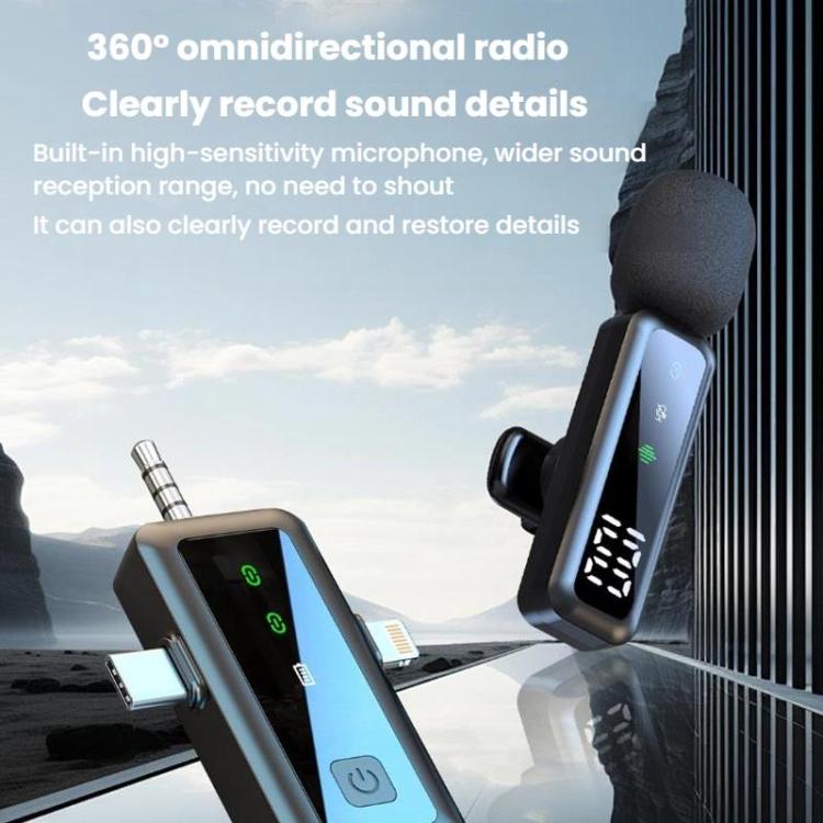 Live Noise Reduction Video Shooting Mini Mobile Phone Microphone Digital Wireless Lapel Microphone