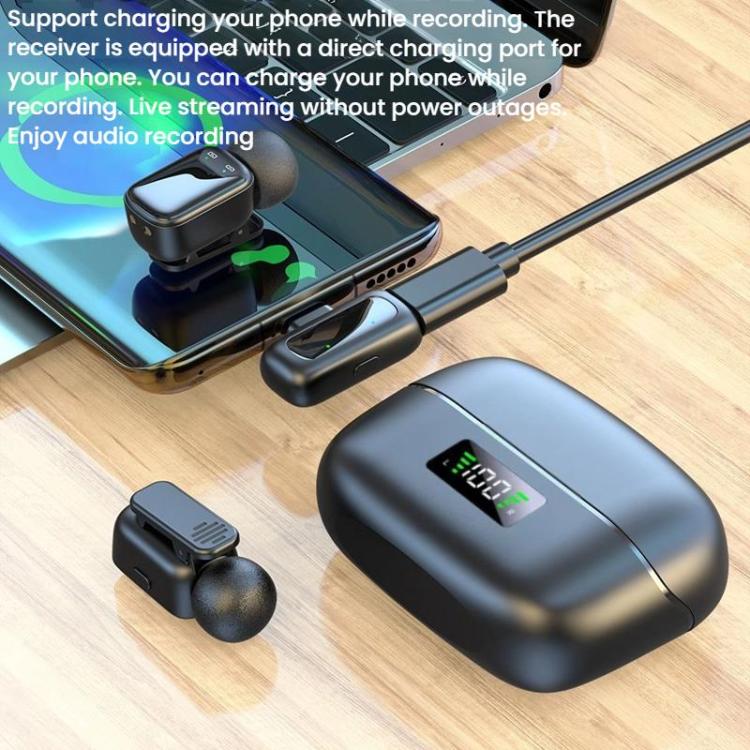 Dual Microphone Mini Wireless Finger Clip Microphone Mobile Phone Live Noise Reduction Bluetooth Microphone