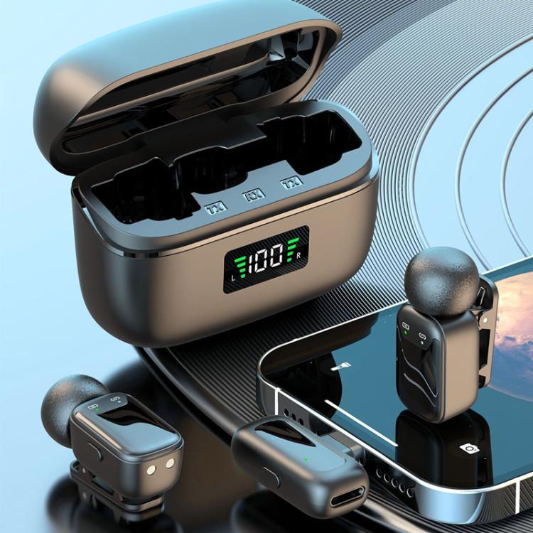 Dual Microphone Mini Wireless Finger Clip Microphone Mobile Phone Live Noise Reduction Bluetooth Microphone