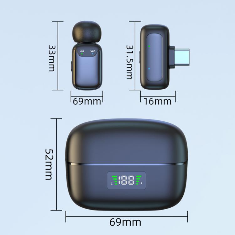 Dual Microphone Mini Wireless Finger Clip Microphone Mobile Phone Live Noise Reduction Bluetooth Microphone