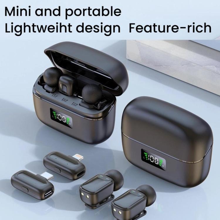 Dual Microphone Mini Wireless Finger Clip Microphone Mobile Phone Live Noise Reduction Bluetooth Microphone