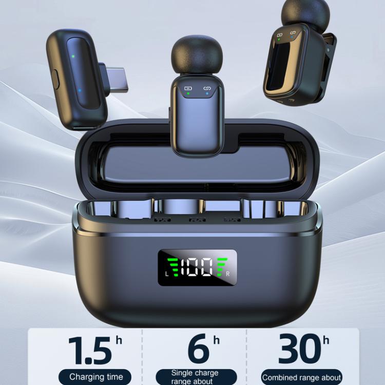 Dual Microphone Mini Wireless Finger Clip Microphone Mobile Phone Live Noise Reduction Bluetooth Microphone