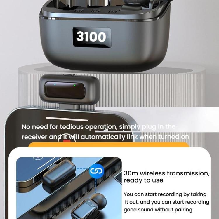 Dual Microphone Mini Wireless Finger Clip Microphone Mobile Phone Live Noise Reduction Bluetooth Microphone