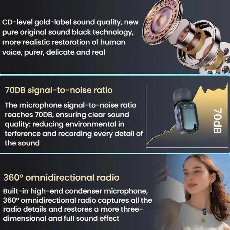 Dual Microphone Mini Wireless Finger Clip Microphone Mobile Phone Live Noise Reduction Bluetooth Microphone