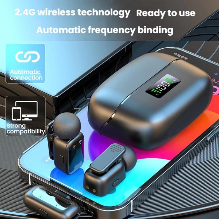 Dual Microphone Mini Wireless Finger Clip Microphone Mobile Phone Live Noise Reduction Bluetooth Microphone