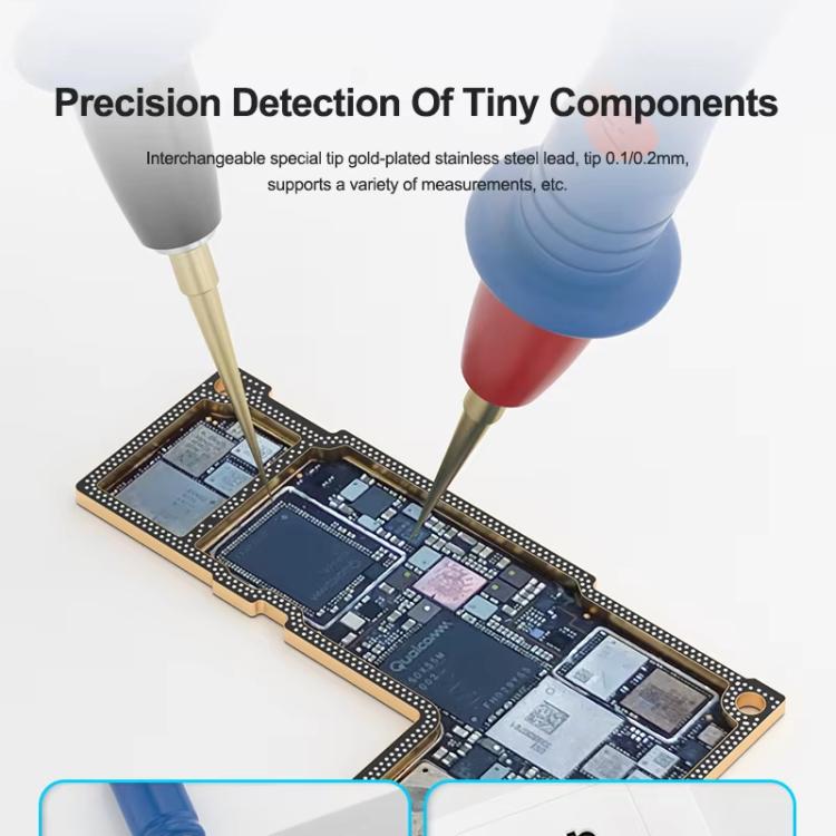 Replaceable Stainless Steel Probe Tips Soft Silicone Multimeter Probe Tips