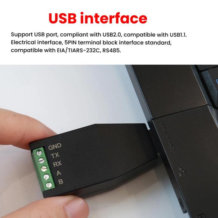 AMSAMOTION USB to RS232/485 Converter Adapter for Industrial Automation, PLC, POS