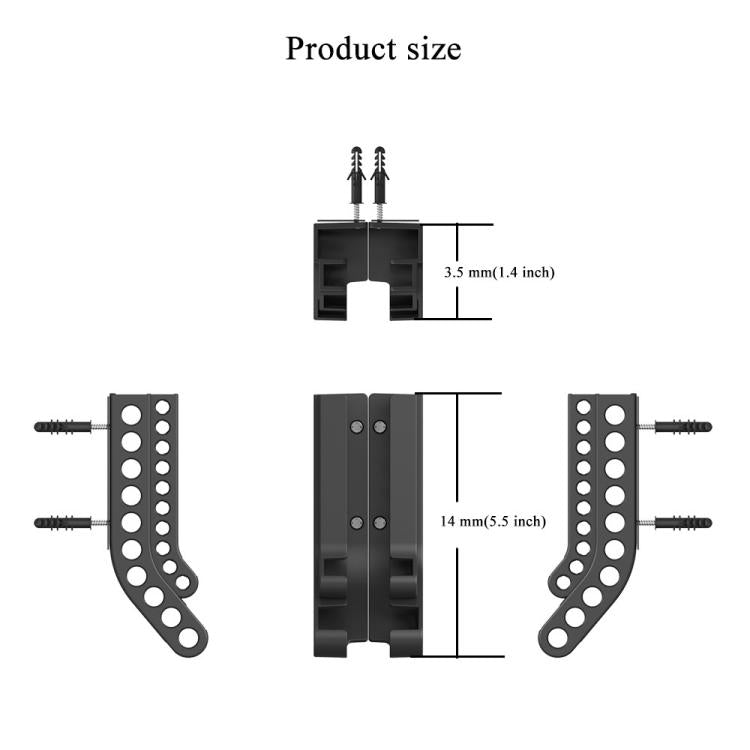 Wall-Mounted Battery Organizer Holds 10 AA & 10 AAA Batteries Space-Saving Battery Storage Rack