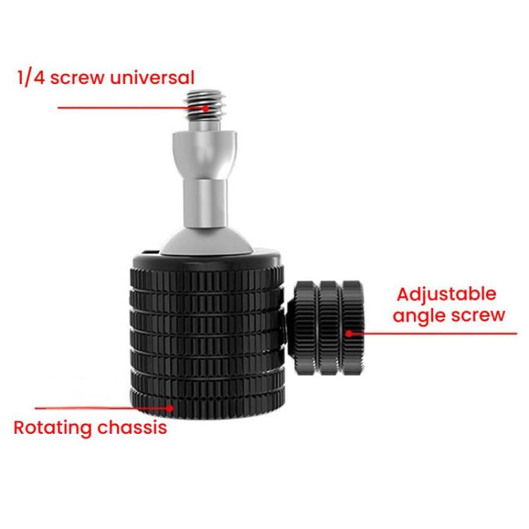 Female To 1/4 Male Universal Mini Ball Head Adapter Mount Aluminium Alloy Mobile Phone Camera Tripod Accessories